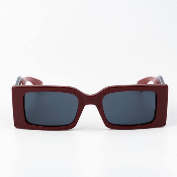 Gucci Women Sunglasses Burgundy Blue Rectangular GG1860S 003 BRAND NEW - Picture 1 of 9